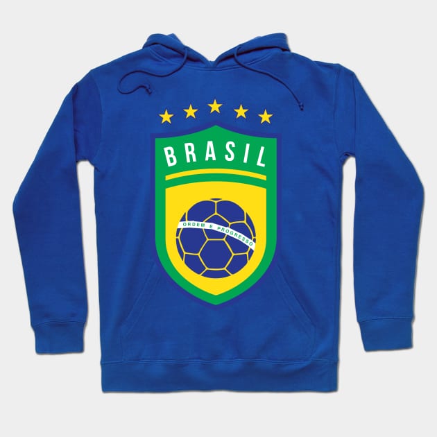 Brazil Football Hoodie by fimbis